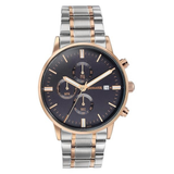 Sonata Black Dial Two-Tone Strap Men's Watch NU77145KM01