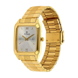 Titan Karishma Silver Dial Day-Date Gold Watch NU1581YM04