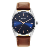 Titan Blue Dial Leather Strap Men’s Watch NU1866SL01