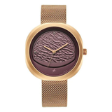 Fastrack Gelato Rose Gold Plum Girls Watch 6330WM02