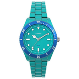 Timex Trend Green Round Dial Women’s Watch TW2Y04700UJ