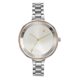 Fastrack Stunners Silver Girls Watch NU6265SM02
