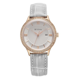 Titan Bright Leathers Grey Women’s Watch NS95247WL03