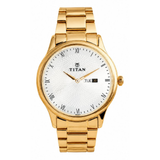 Titan Silver Dial Day-Date Men’s Gold Watch