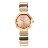 Titan Glitz Rose Gold Dial Women’s Watch NU95207WD01