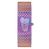 Timex Fria Purple Rectangle Dial Women Watch TWEL77704