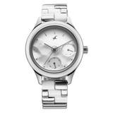 Fastrack Cerame Silver Girls Watch NU6294KD02
