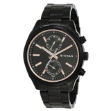 Titan Metropolitan Luxe Black Dial Men’s Watch NU1733NM01