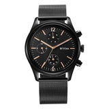 Titan Neo Black & Gold Day-Date Watch 1805NM05