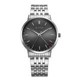 Titan Elegance Dark Grey Dial Steel Watch 90202SM01