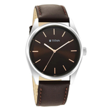Titan Workwear Brown Dial Watch NT1866SL02