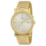 Titan Karishma Off-White Dial Watch for Men NM1712YM02