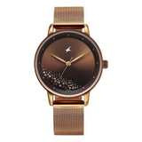 Fastrack Style Up Brown Girls Watch 6206WM01