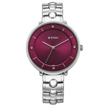 Titan Workwear Maroon Dial Women’s Watch NU2651SM09