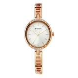 Titan Silver Rose Gold Women’s Watch NU2637WM01