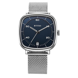 Titan Neo Curve Blue Dial Stainless Steel Watch for Men