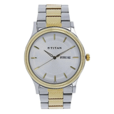 Titan Silver Dial Day & Date Watch for Men 1650BM01