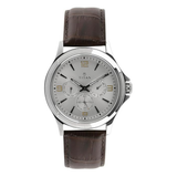 Titan Silver Dial Leather Strap Watch 1698SL01