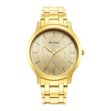 Titan Karishma Champagne Dial Men’s Gold Watch 1825YM03