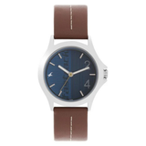 Fastrack Blue Dial Leather Watch NR3220SL01