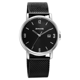 Sonata Black Dial Two-Tone Strap Men's Watch 77083KM01