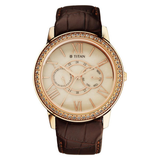 Titan Royale Multifunction Beige Dial Watch 10002WL01