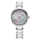 Titan Purple Ceramics Silver Dial Women’s Watch NT95217KD01