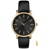 Timex Transcend 34mm Leather Strap Women Watch