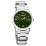 Sonata Green Dial Silver Strap Men's Watch NU7987SM10W