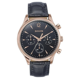 Sonata Black Dial Brown Leather Strap Men's Watch NU77146WL02