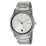 Titan White Dial Stainless Steel Watch 1806SM01