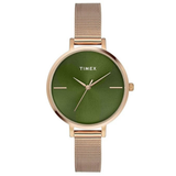 Timex Green Round Dial Women’s Watch TWEL155SMU04
