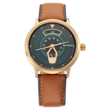 Titan Maritime Green Dial Leather Watch 1828QL01