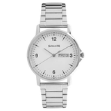 Sonata White Dial Silver Strap Men's Watch NT77083SM01