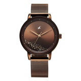 Fastrack Style Up Brown Girls Watch 6206QM01
