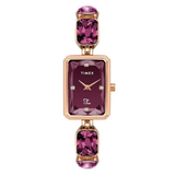 Timex Fria Women Burgundy Rectangular Analog Watch TWEL16903