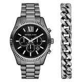 Michael Kors Lexington Gunmetal Watch Gift Set MK9217SET