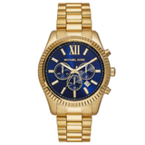 Michael Kors Lexington Gold Blue Dial Watch MK9153