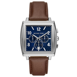 Michael Kors Rhys Blue Dial Leather Strap Watch MK9231 Men