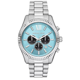 Michael Kors Lexington Silver Chronograph Watch MK9165
