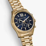 Michael Kors Lexington Gold Blue Dial Watch MK9153
