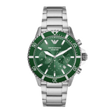 Emporio Armani Chronograph Green Dial Watch AR11500I