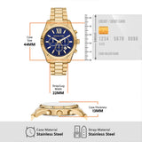 Michael Kors Lexington Gold Blue Dial Watch MK9153