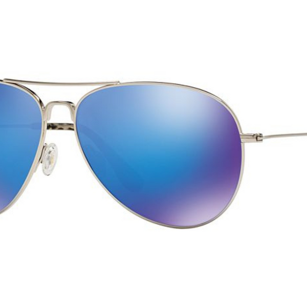 Maui Jim MAVERICKS MJ 264-17Silver Aviator Sunglasses buying Blue Polarized Lenses 61mm