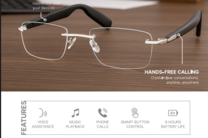 Mak Miller Bluetooth Audio Rimless Frame MAK20470823