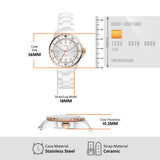 Fossil FB-01 White Ceramic Analog Watch for Women CE1107
