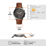 Fossil Neutra Chronograph Leather Watch for Men FS5512