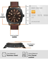 Fossil Machine Leather Watch for Men FS5972