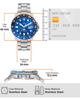 Fossil Blue GMT Blue Multi-Time Zone Watch for Men FS5991