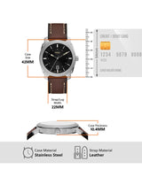 Fossil Machine Leather Watch & Bracelet Gift Set for Men FS6081SET